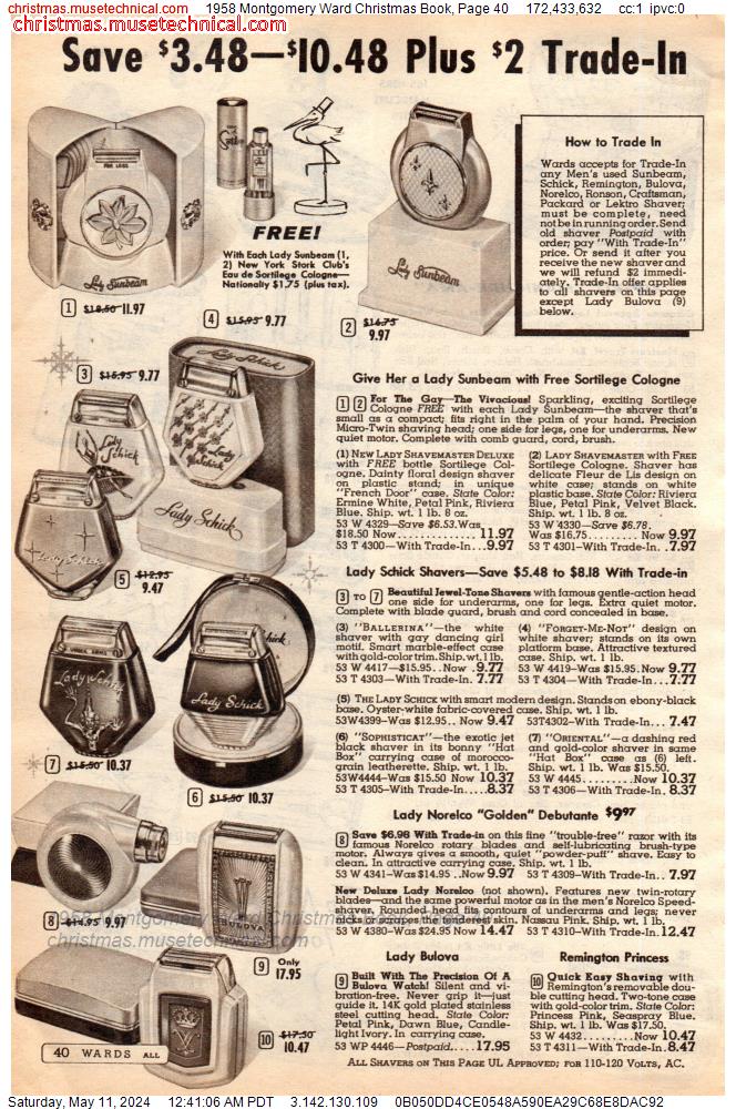 1958 Montgomery Ward Christmas Book, Page 40