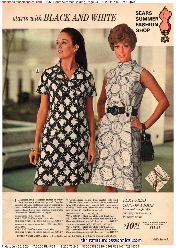 1969 Sears Summer Catalog, Page 33