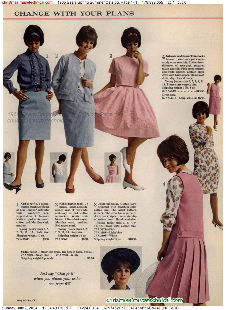 1965 Sears Spring Summer Catalog, Page 141