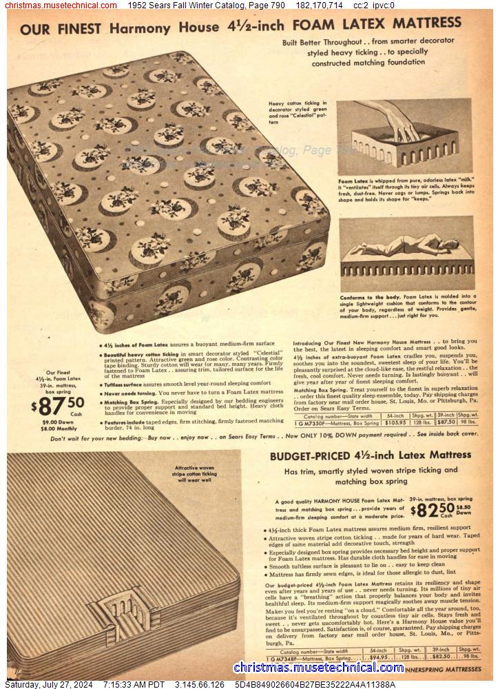 1952 Sears Fall Winter Catalog, Page 790
