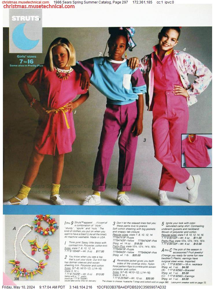 1986 Sears Spring Summer Catalog, Page 297