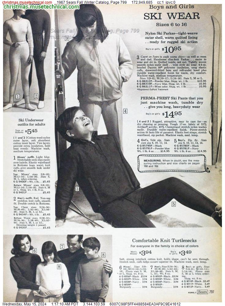 1967 Sears Fall Winter Catalog, Page 799