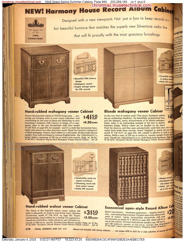 1948 Sears Spring Summer Catalog, Page 660