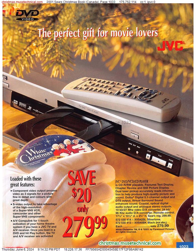 2001 Sears Christmas Book (Canada), Page 1033