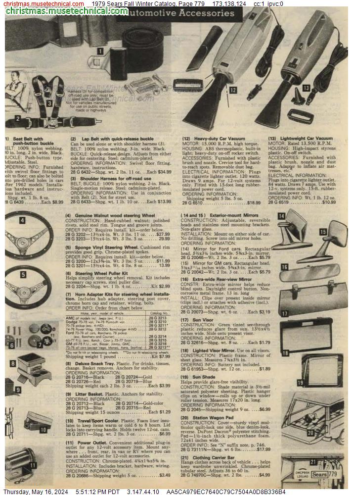 1979 Sears Fall Winter Catalog, Page 779