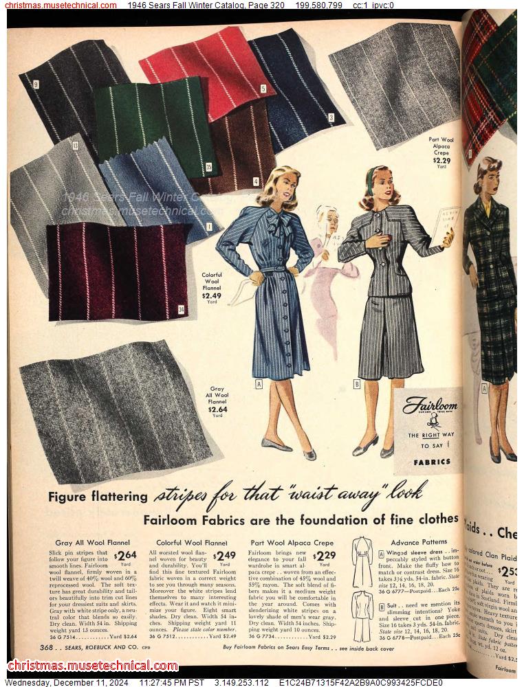 1946 Sears Fall Winter Catalog, Page 320