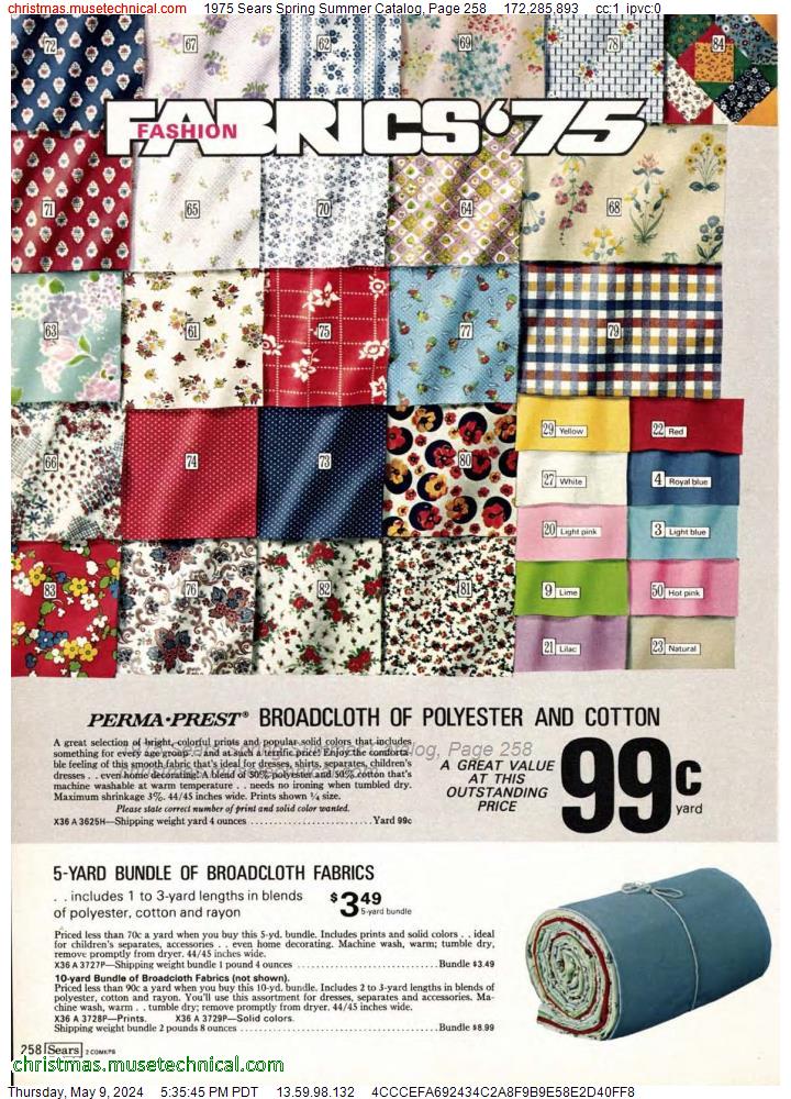 1975 Sears Spring Summer Catalog, Page 258