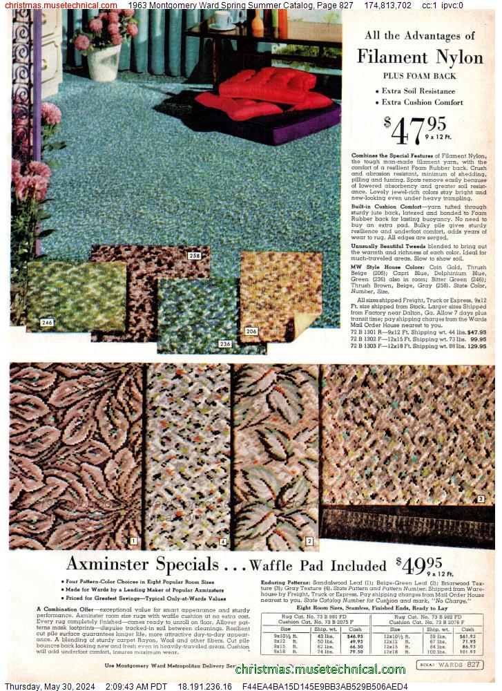 1963 Montgomery Ward Spring Summer Catalog, Page 827