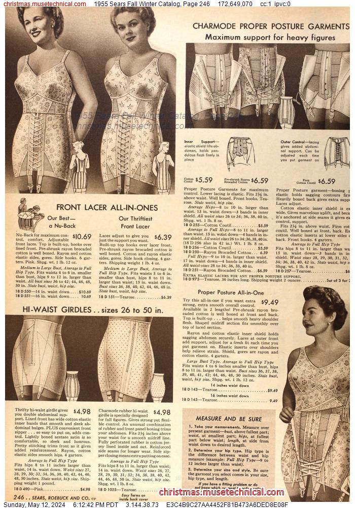 1955 Sears Fall Winter Catalog, Page 246