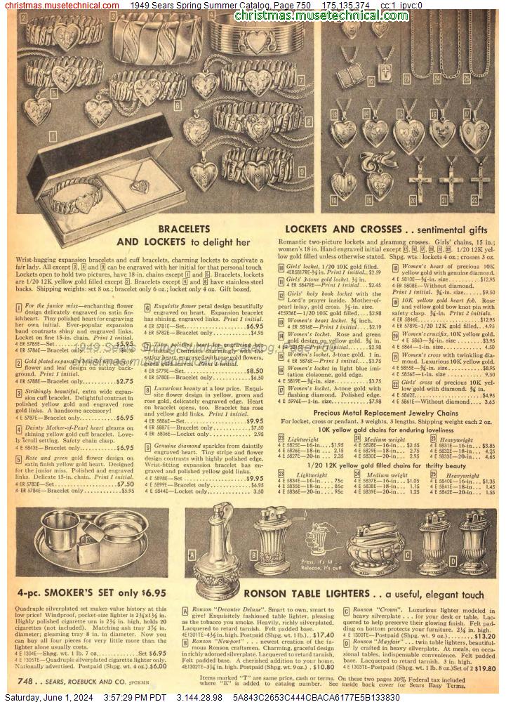 1949 Sears Spring Summer Catalog, Page 750