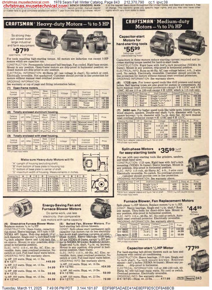 1978 Sears Fall Winter Catalog, Page 843