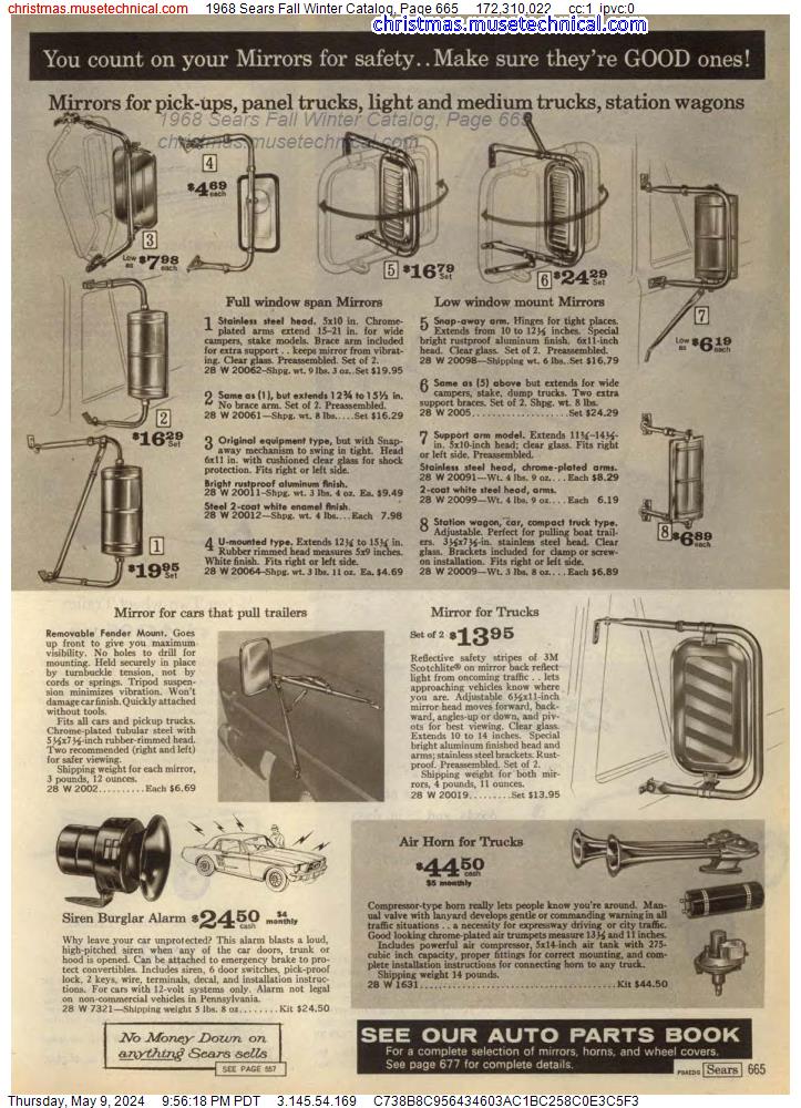 1968 Sears Fall Winter Catalog, Page 665