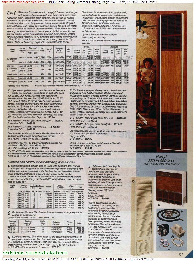 1986 Sears Spring Summer Catalog, Page 767