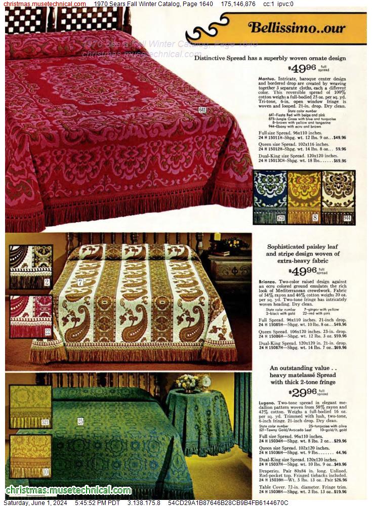 1970 Sears Fall Winter Catalog, Page 1640