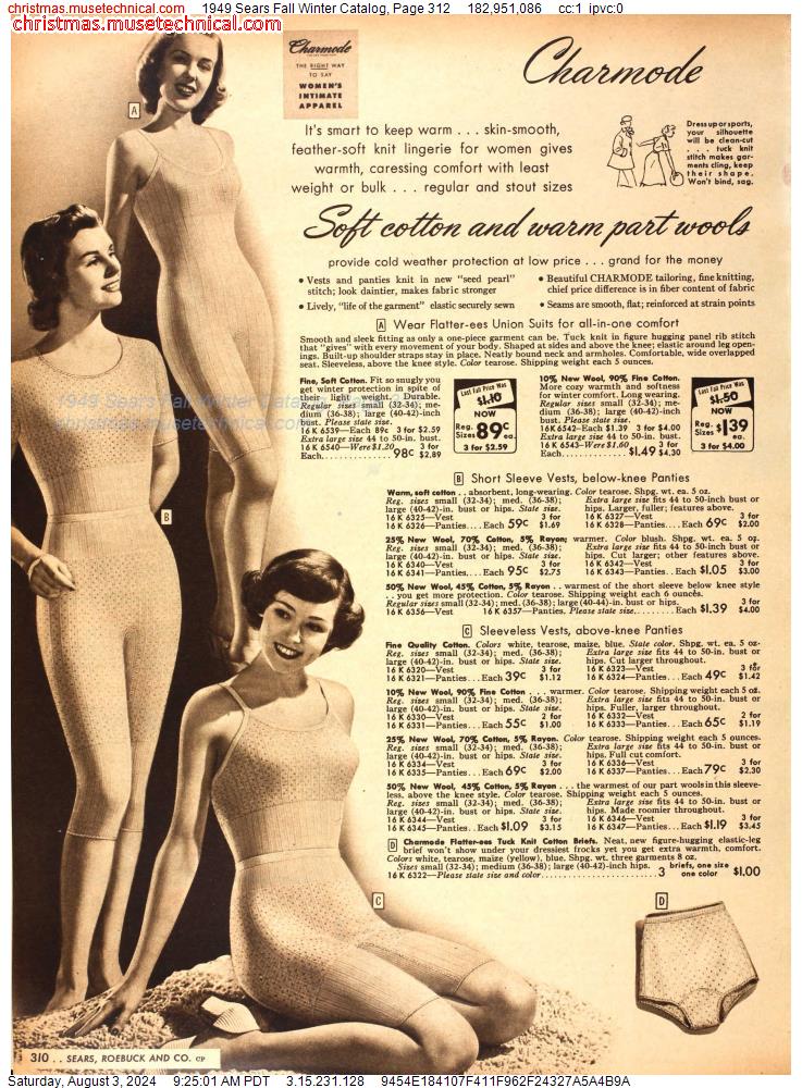 1949 Sears Fall Winter Catalog, Page 312