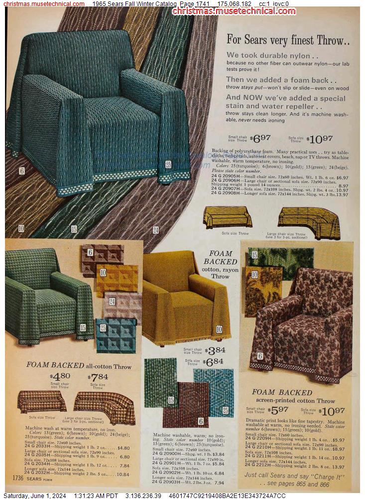 1965 Sears Fall Winter Catalog, Page 1741