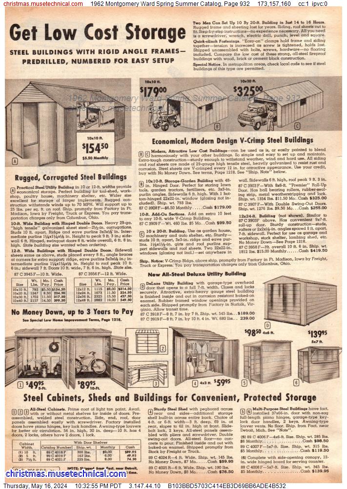 1962 Montgomery Ward Spring Summer Catalog, Page 932
