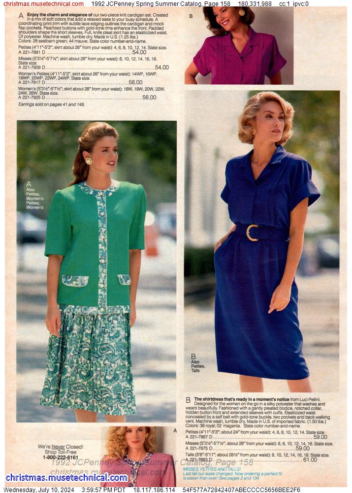 1992 JCPenney Spring Summer Catalog, Page 158