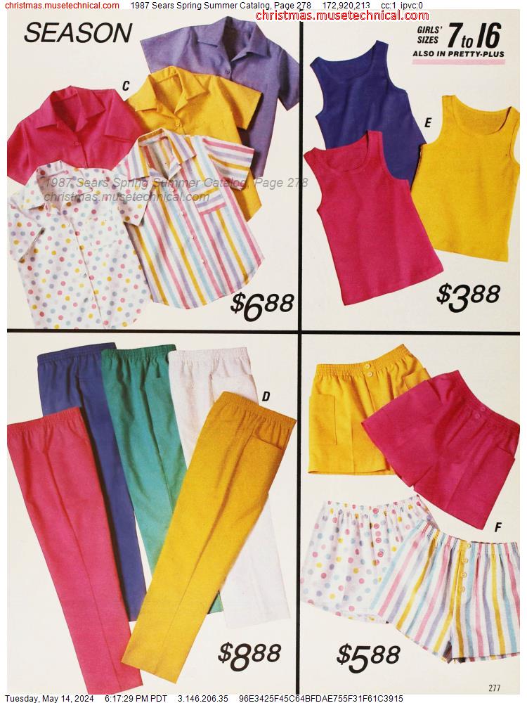 1987 Sears Spring Summer Catalog, Page 278