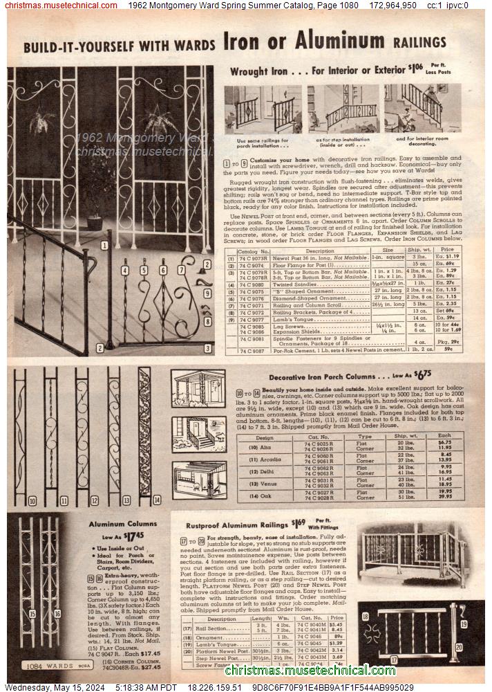 1962 Montgomery Ward Spring Summer Catalog, Page 1080