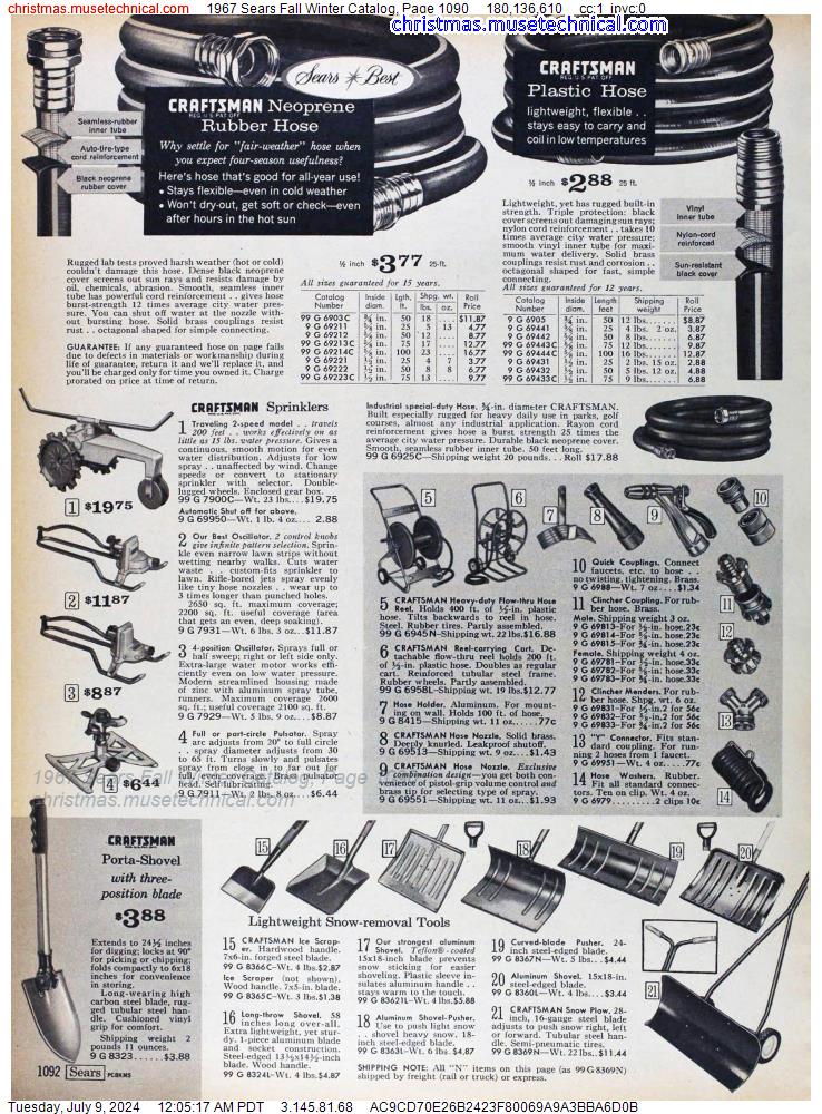 1967 Sears Fall Winter Catalog, Page 1090