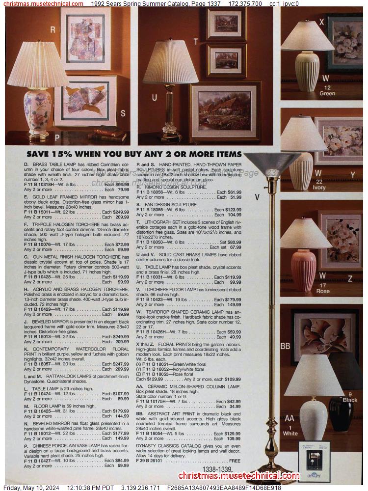 1992 Sears Spring Summer Catalog, Page 1337