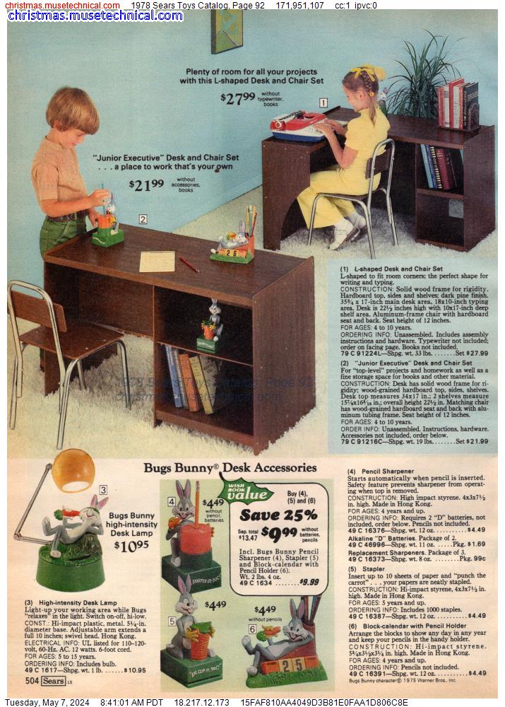 1978 Sears Toys Catalog, Page 92