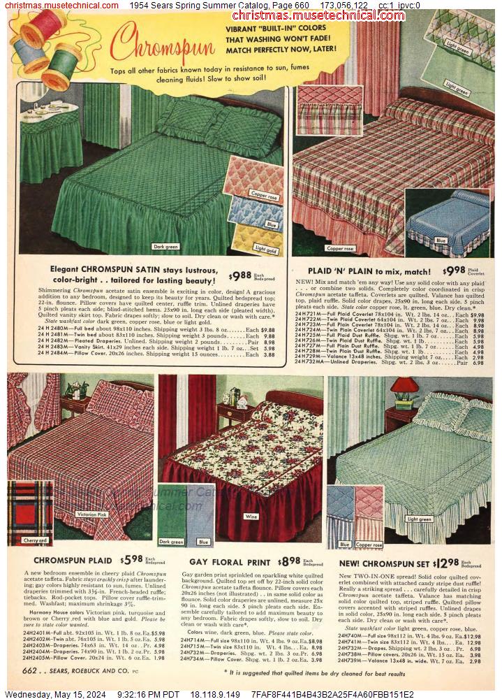 1954 Sears Spring Summer Catalog, Page 660