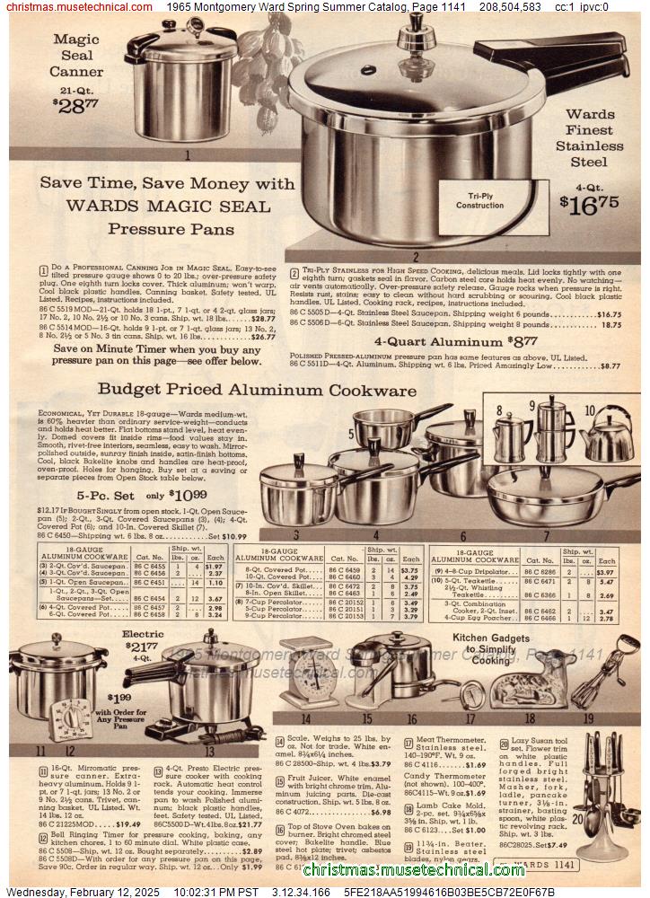 1965 Montgomery Ward Spring Summer Catalog, Page 1141