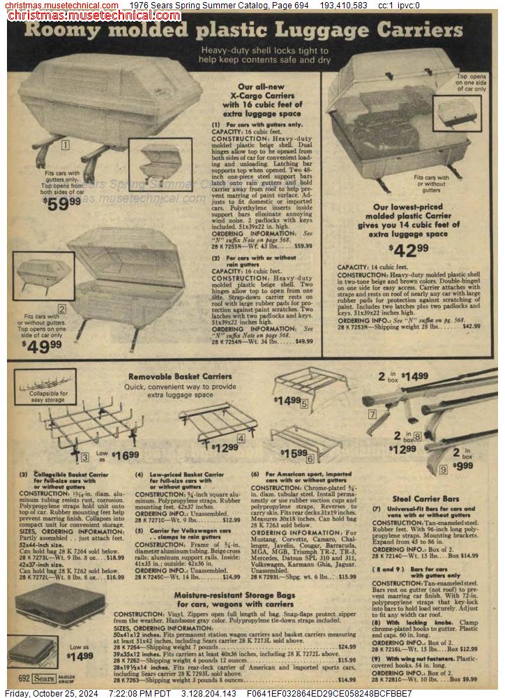 1976 Sears Spring Summer Catalog, Page 694