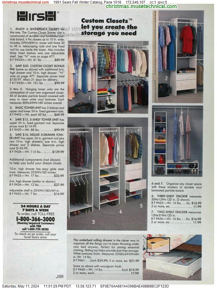 1991 Sears Fall Winter Catalog, Page 1018