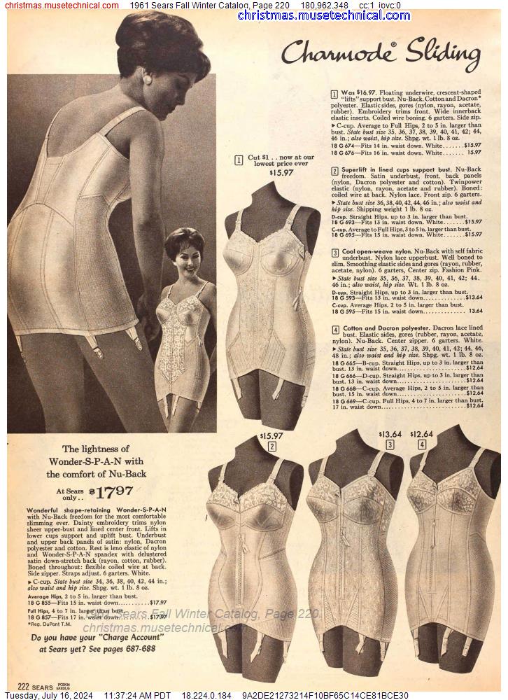1961 Sears Fall Winter Catalog, Page 220