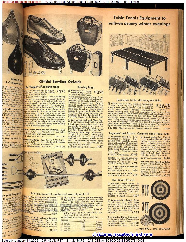 1947 Sears Fall Winter Catalog, Page 625