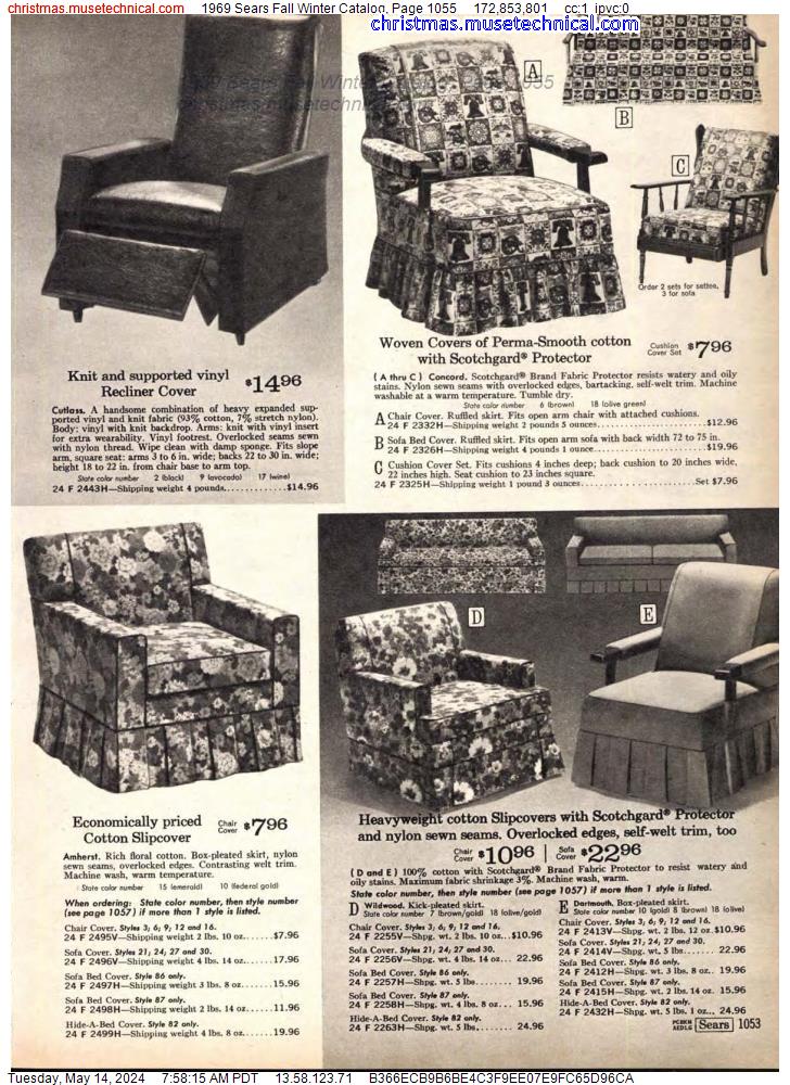 1969 Sears Fall Winter Catalog, Page 1055