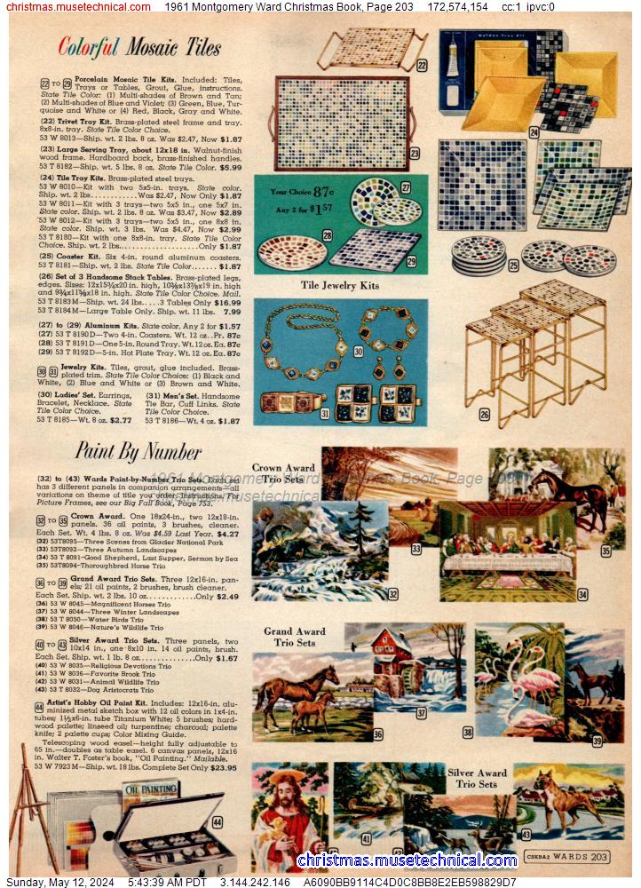 1961 Montgomery Ward Christmas Book, Page 203