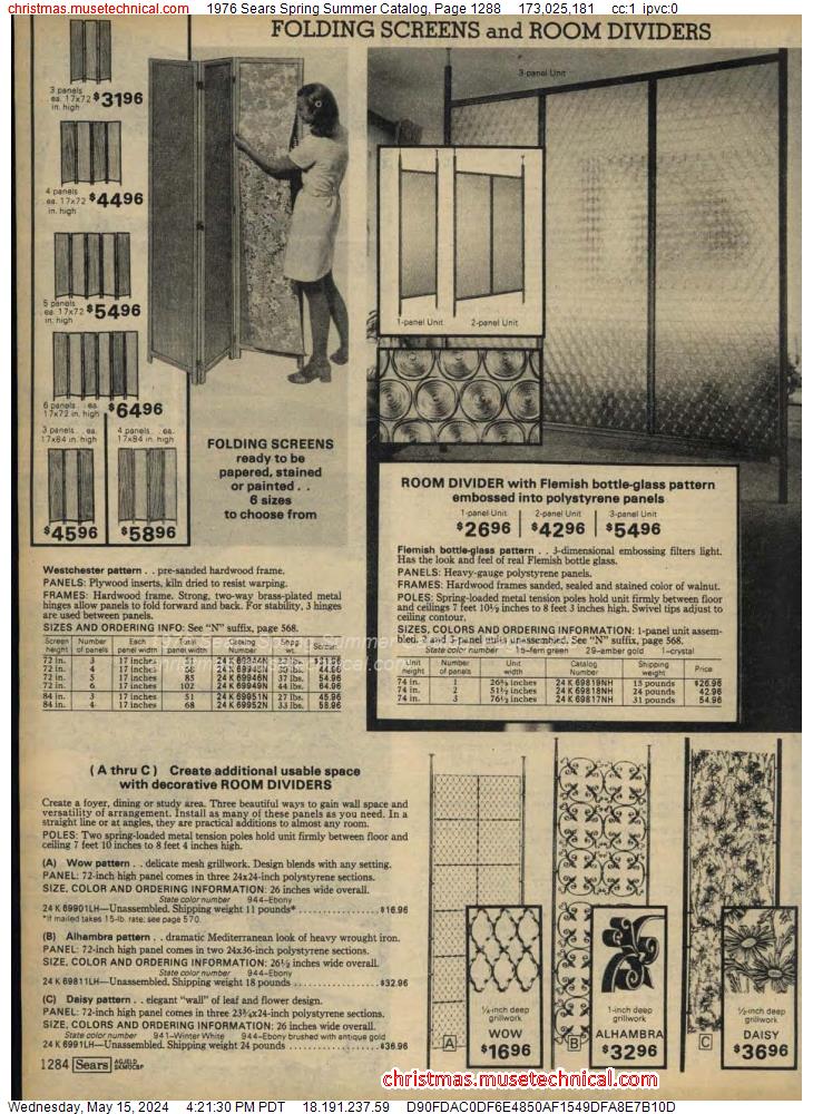 1976 Sears Spring Summer Catalog, Page 1288