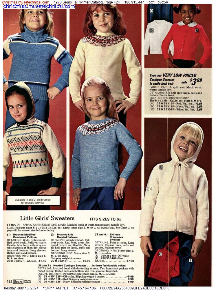 1978 Sears Fall Winter Catalog, Page 424