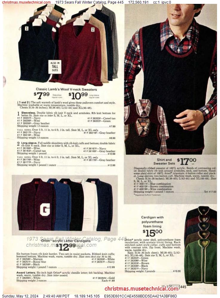 1973 Sears Fall Winter Catalog, Page 445