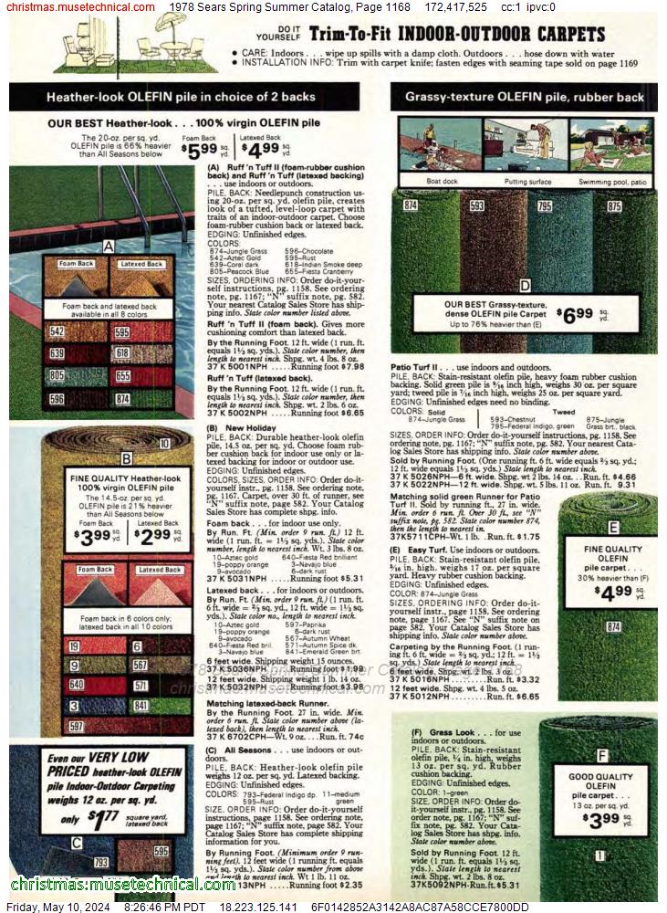 1978 Sears Spring Summer Catalog, Page 1168