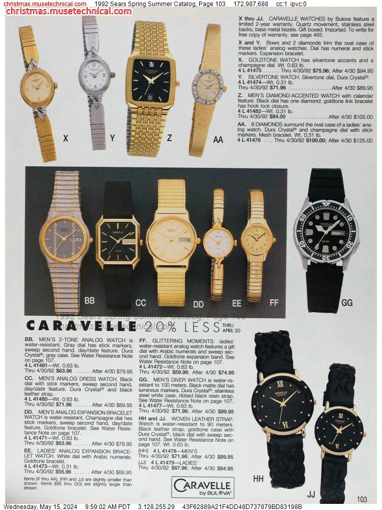 1992 Sears Spring Summer Catalog, Page 103