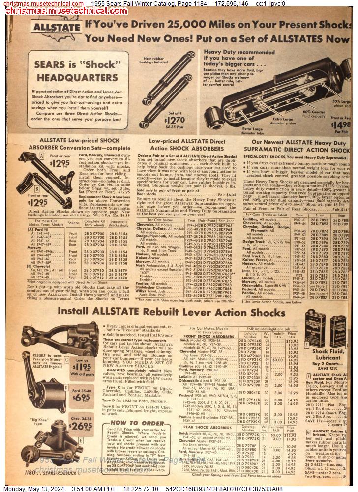 1955 Sears Fall Winter Catalog, Page 1184