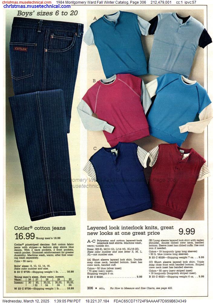 1984 Montgomery Ward Fall Winter Catalog, Page 306