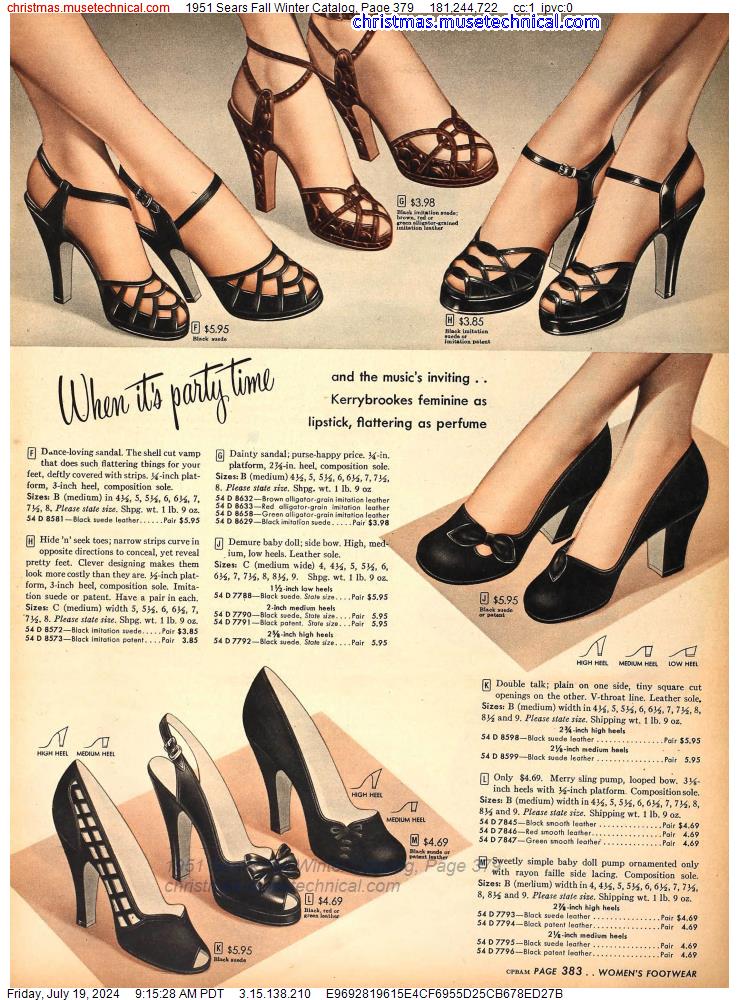 1951 Sears Fall Winter Catalog, Page 379