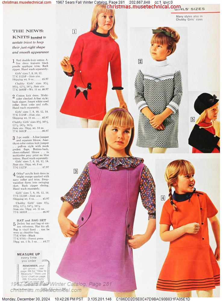 1967 Sears Fall Winter Catalog, Page 281