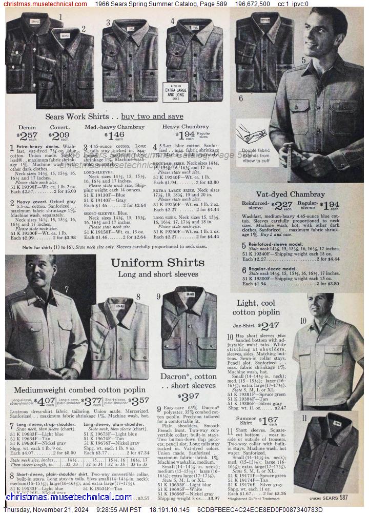 1966 Sears Spring Summer Catalog, Page 589