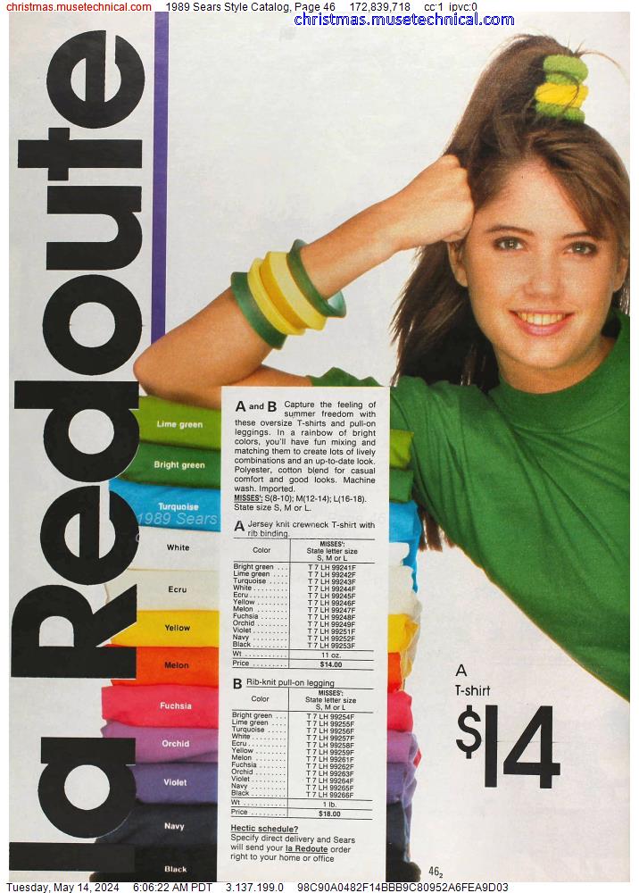1989 Sears Style Catalog, Page 46
