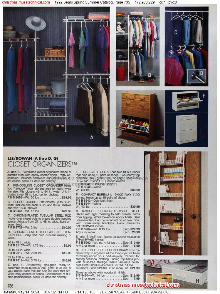 1992 Sears Spring Summer Catalog, Page 735