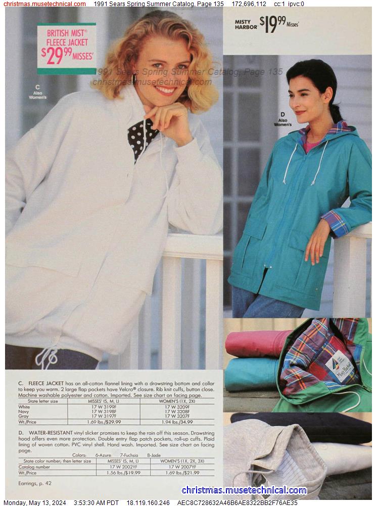 1991 Sears Spring Summer Catalog, Page 135