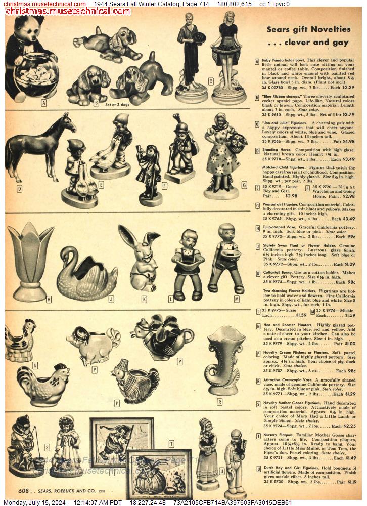 1944 Sears Fall Winter Catalog, Page 714