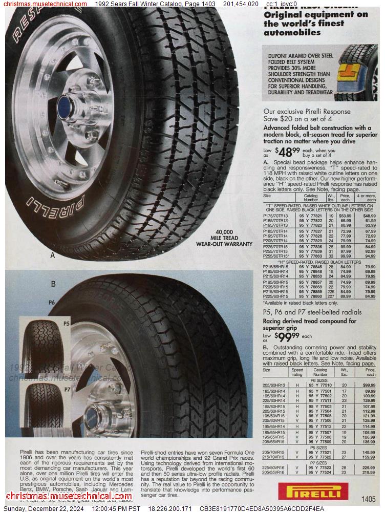 1992 Sears Fall Winter Catalog, Page 1403